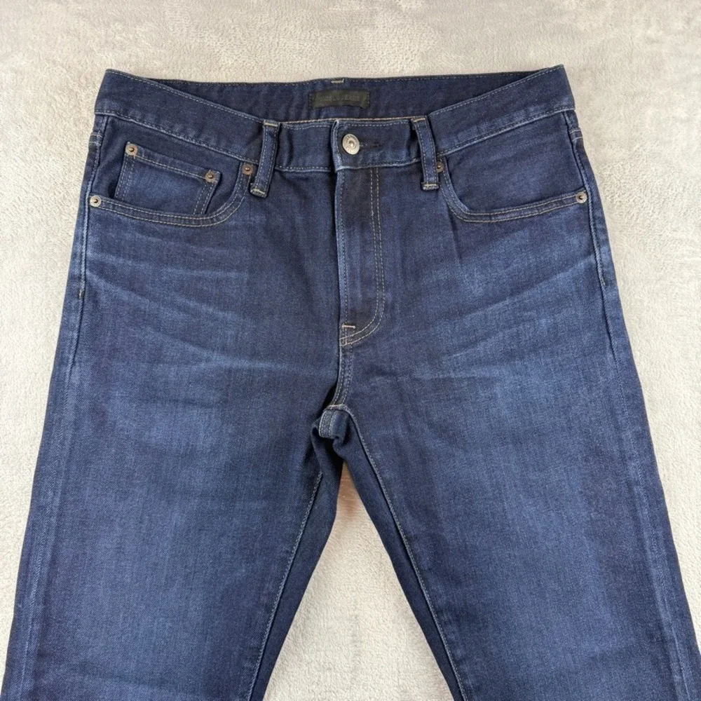 Uniqlo Jeans Mens 31x34 Blue Slim Straight Japanese Kaihara Dark Wash Denim